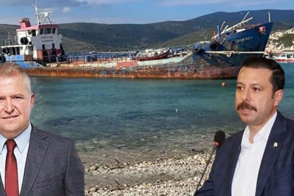 Başkan Balkan AK Partili Kaya’ya hurda gemi ... Başkan Balkan AK Partili Kaya’ya hurda gemi ...