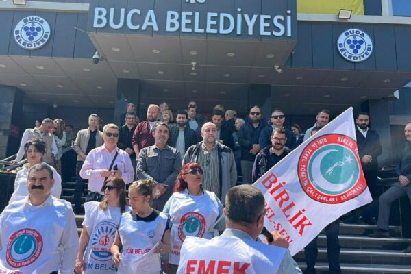 Buca’da memurlar alacakları için eylemde!