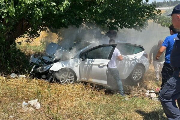 İzmir’de feci kaza: Son sürat ağaca çarptı! İzmir’de feci kaza: Son sürat ağaca çarptı!