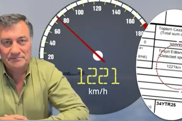Trafikte görülmemiş hız cezası: Saatte 1221  kilom...