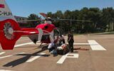 TIR’ın çarptığı yaya, ambulans helikopterle sevk edildi TIR’ın çarptığı yaya, ambulans helikopterle sevk edildi